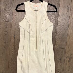 Rebecca Taylor Cream Textured Midi Dress